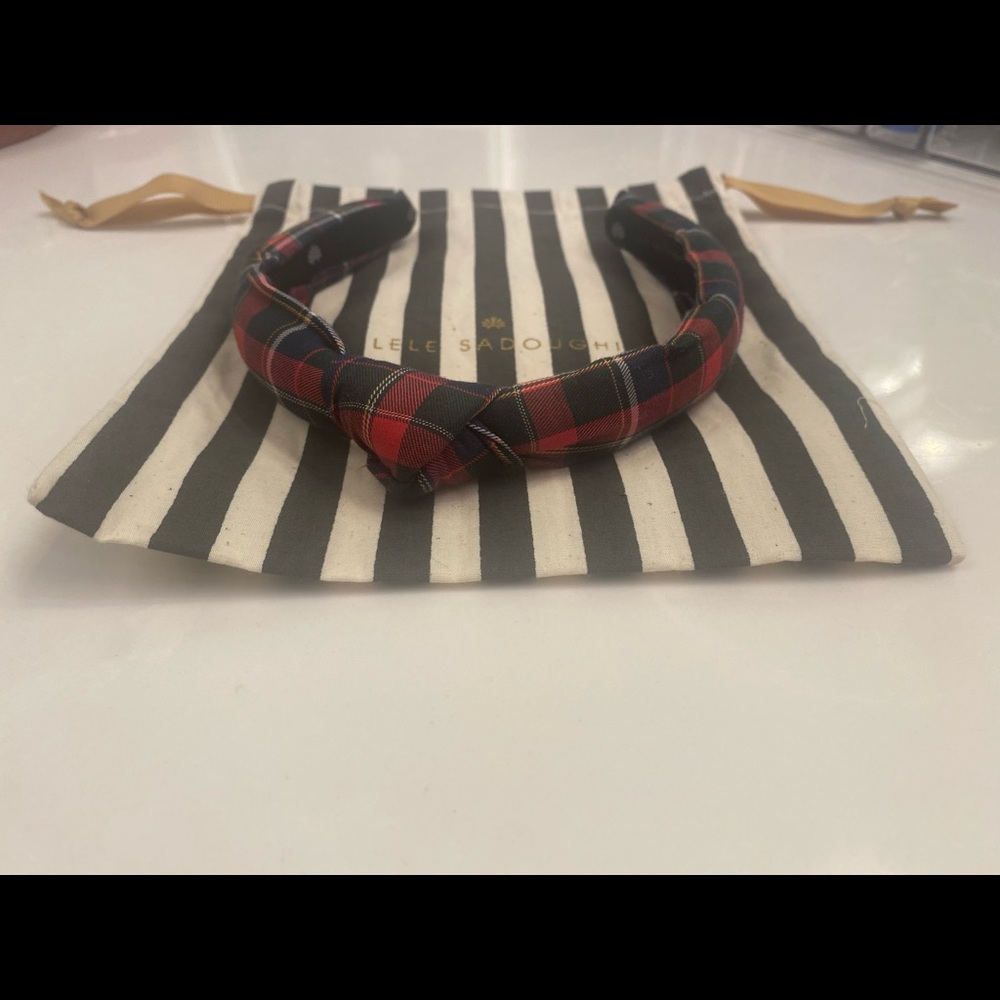 Lele Sadoughi Thin Tartan Headband